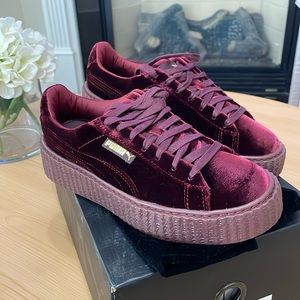Fenty Creeper Velvet Royal Purple sneaker US 7